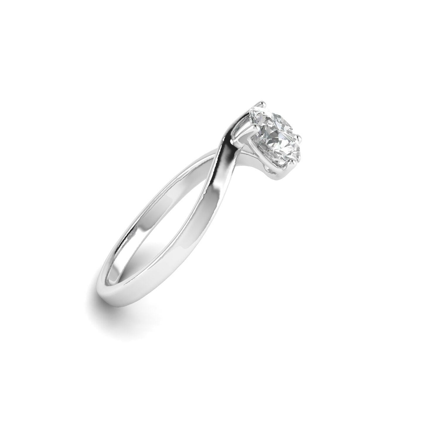White Gold Studded 1 CARAT Lab Grown Diamond Ring-F Color VVS2 Clarity.